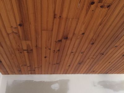 Rénovation plafond en frisette - peinture mat